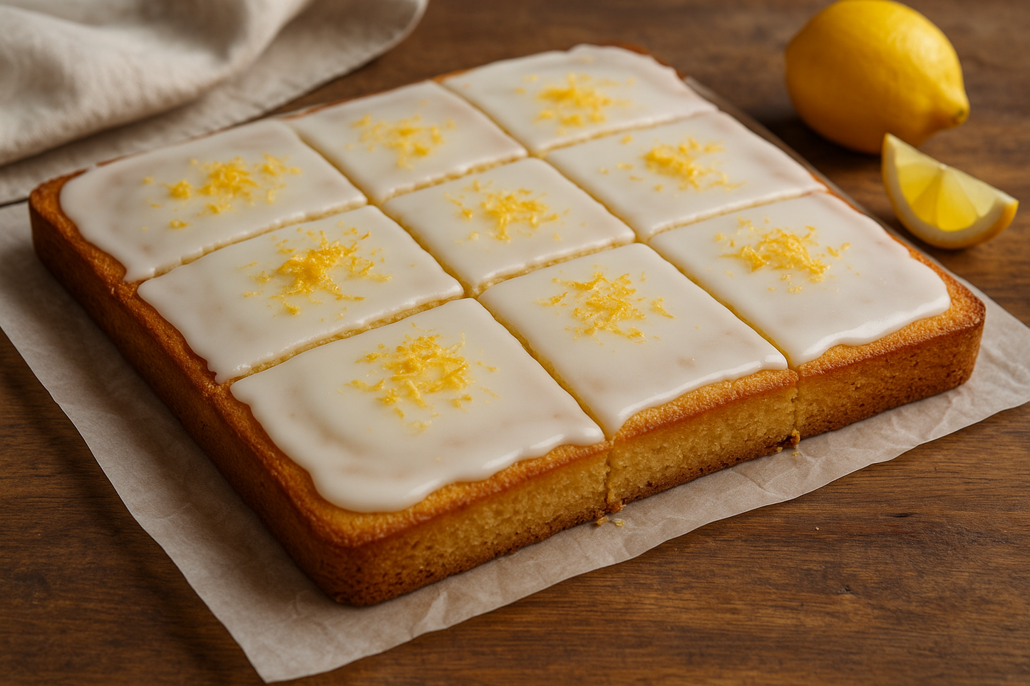 Zitronenblechkuchen „Sommerstück“